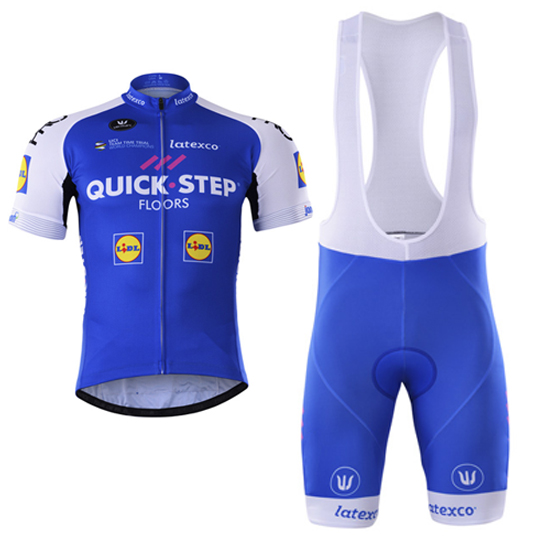 2017 Maillot Quick Step Tirantes Mangas Cortas azul